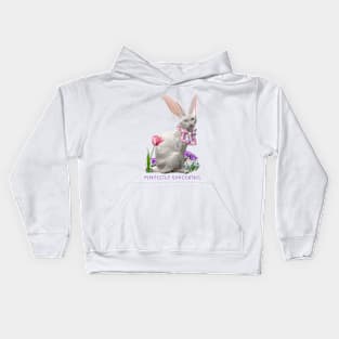 Purrfectly Eggcentic Easter Bunny Kitty Cat Kids Hoodie